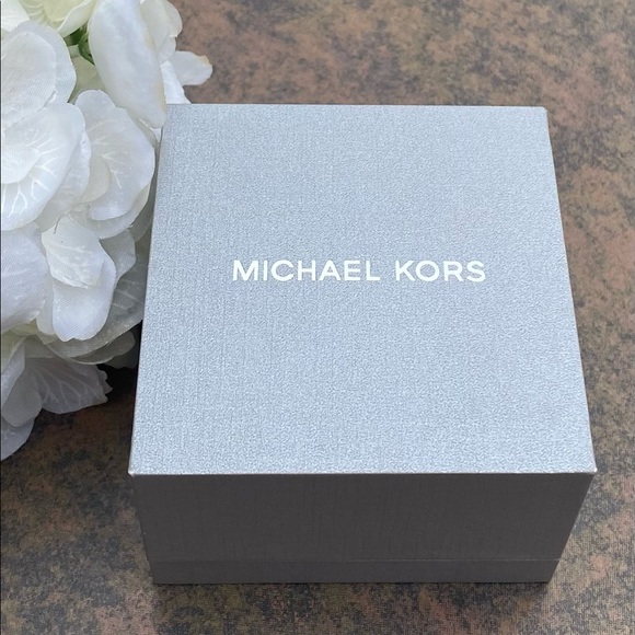 NIB NWT MICHAEL KORS 14K ROSE GOLD PLATED STERLING SILVER PAVE NESTING R… - Picture 11 of 12